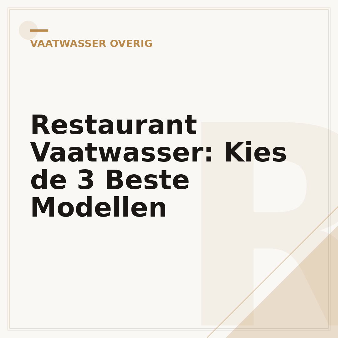 Restaurant Vaatwasser: Kies de 3 Beste Modellen