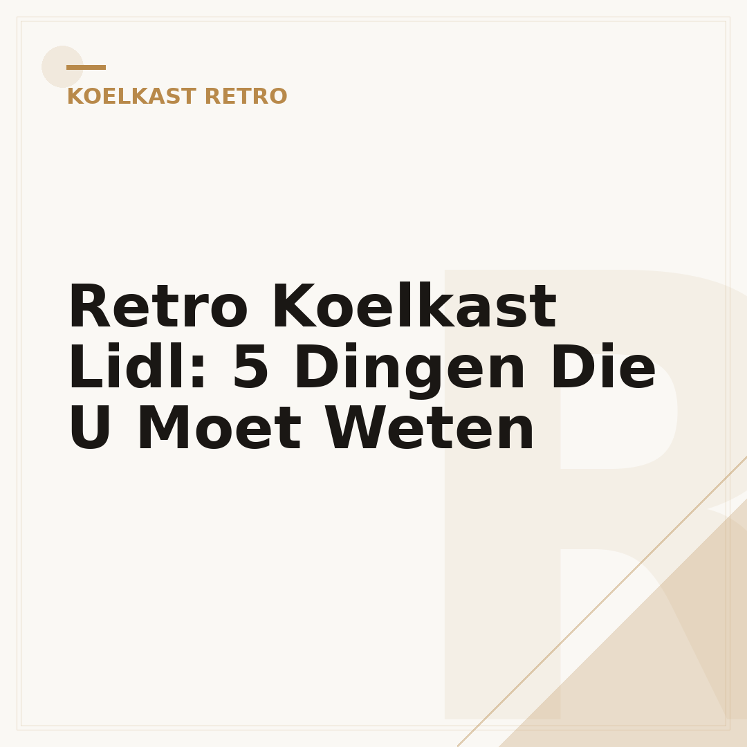 Retro Koelkast Lidl: 5 Dingen Die U Moet Weten