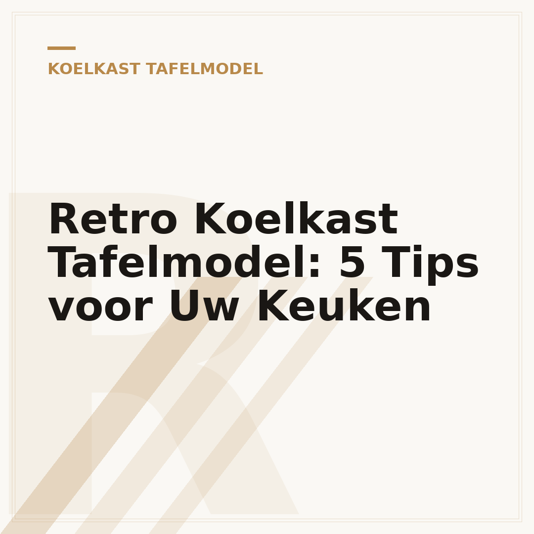 Retro Koelkast Tafelmodel: 5 Tips voor Uw Keuken