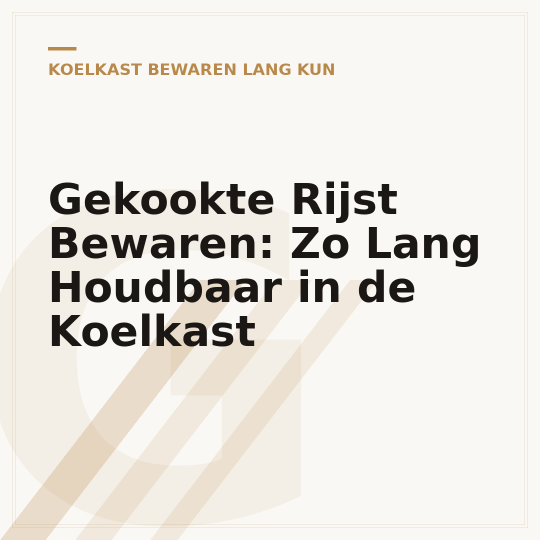 Gekookte Rijst Bewaren: Zo Lang Houdbaar in de Koelkast