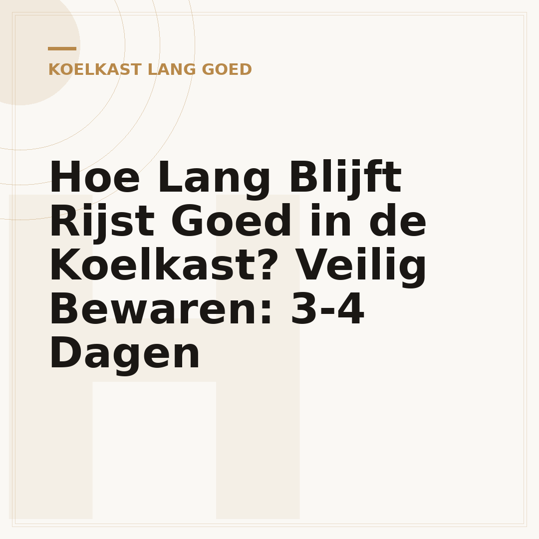 Hoe Lang Blijft Rijst Goed in de Koelkast? Veilig Bewaren: 3-4 Dagen