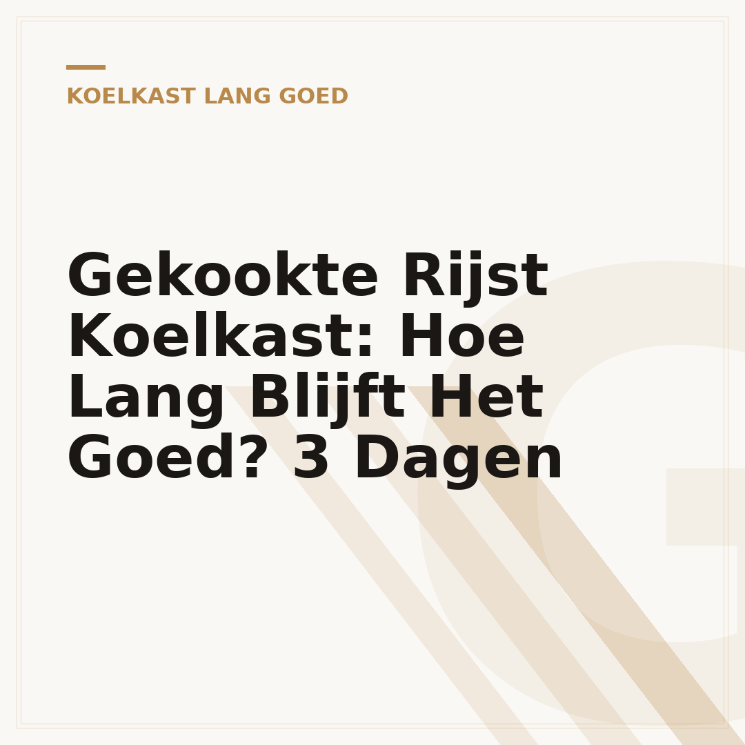 Gekookte Rijst Koelkast: Hoe Lang Blijft Het Goed? 3 Dagen
