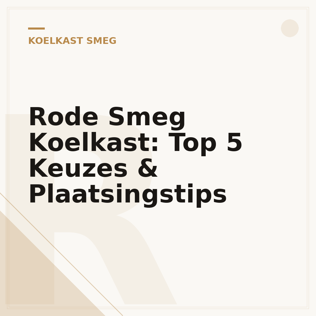 Rode Smeg Koelkast: Top 5 Keuzes & Plaatsingstips