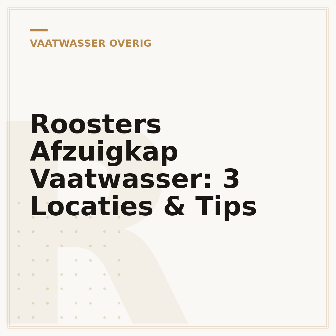Roosters Afzuigkap Vaatwasser: 3 Locaties & Tips