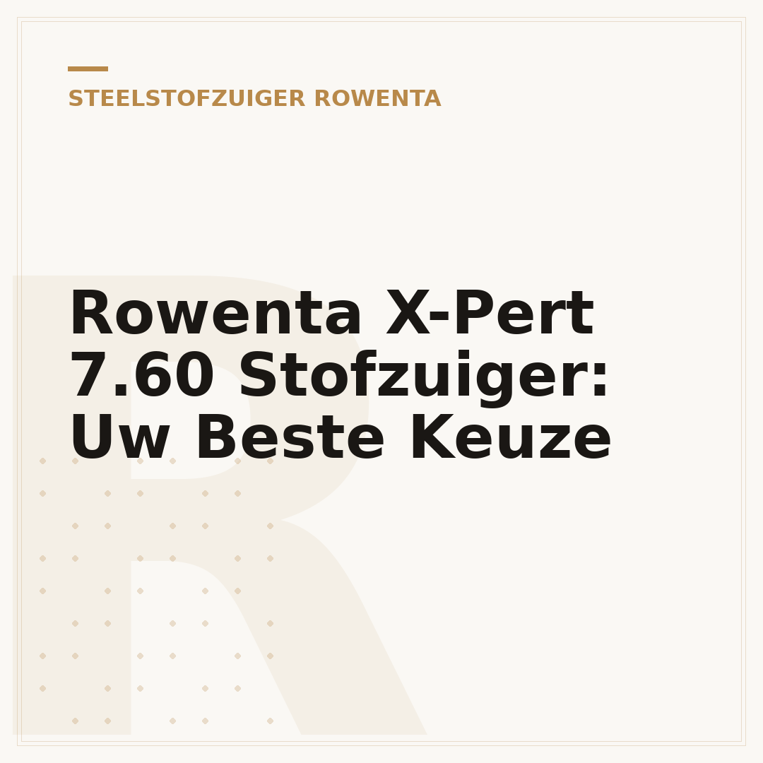 Rowenta X-Pert 7.60 Stofzuiger: Uw Beste Keuze