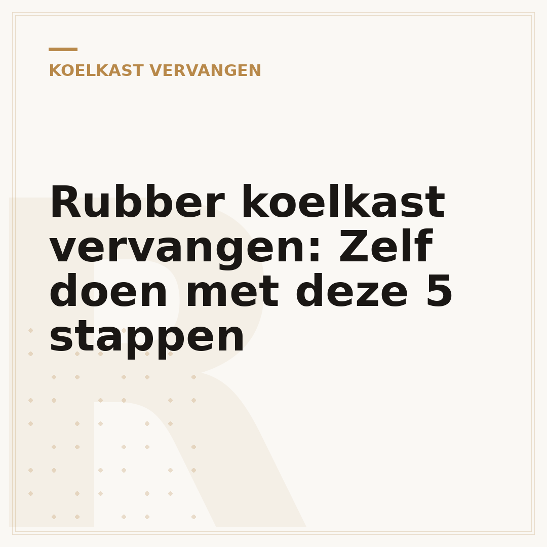 Rubber koelkast vervangen: Zelf doen met deze 5 stappen
