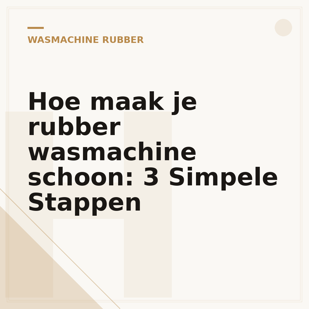 Hoe maak je rubber wasmachine schoon: 3 Simpele Stappen
