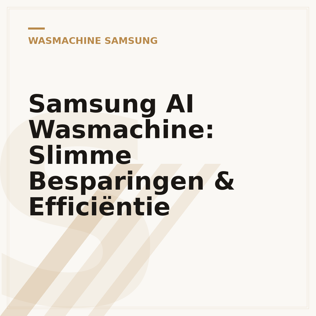 Samsung AI Wasmachine: Slimme Besparingen & Efficiëntie