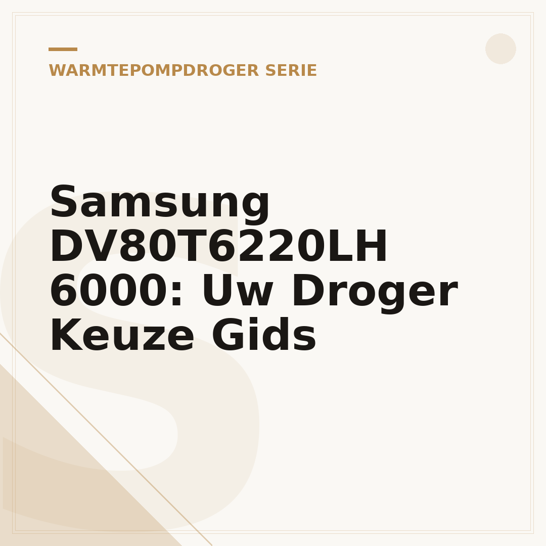 Samsung DV80T6220LH 6000: Uw Droger Keuze Gids
