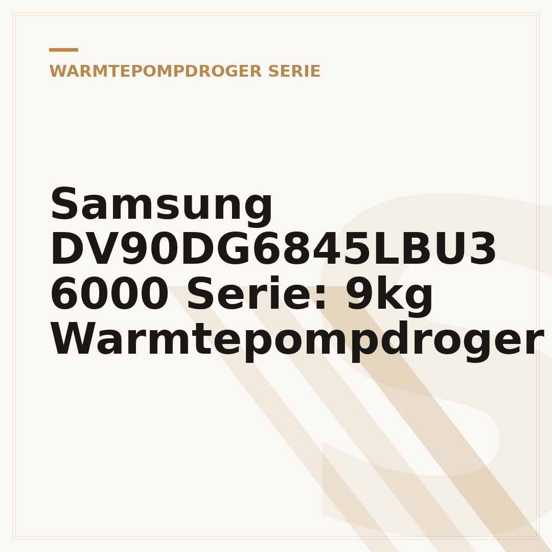 Samsung DV90DG6845LBU3 6000 Serie: 9kg Warmtepompdroger