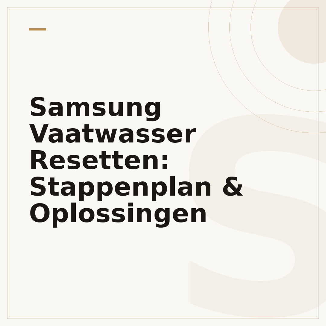 Samsung Vaatwasser Resetten: Stappenplan & Oplossingen