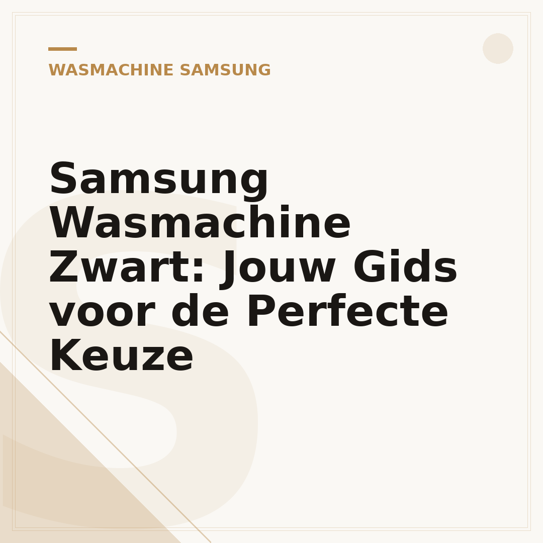 Samsung Wasmachine Zwart: Jouw Gids voor de Perfecte Keuze