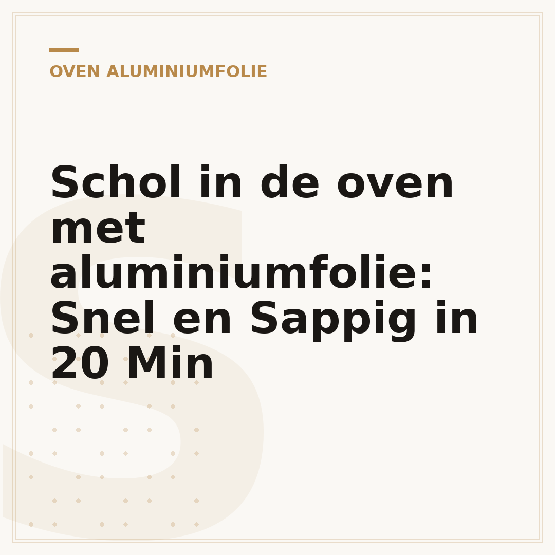 Schol in de oven met aluminiumfolie: Snel en Sappig in 20 Min
