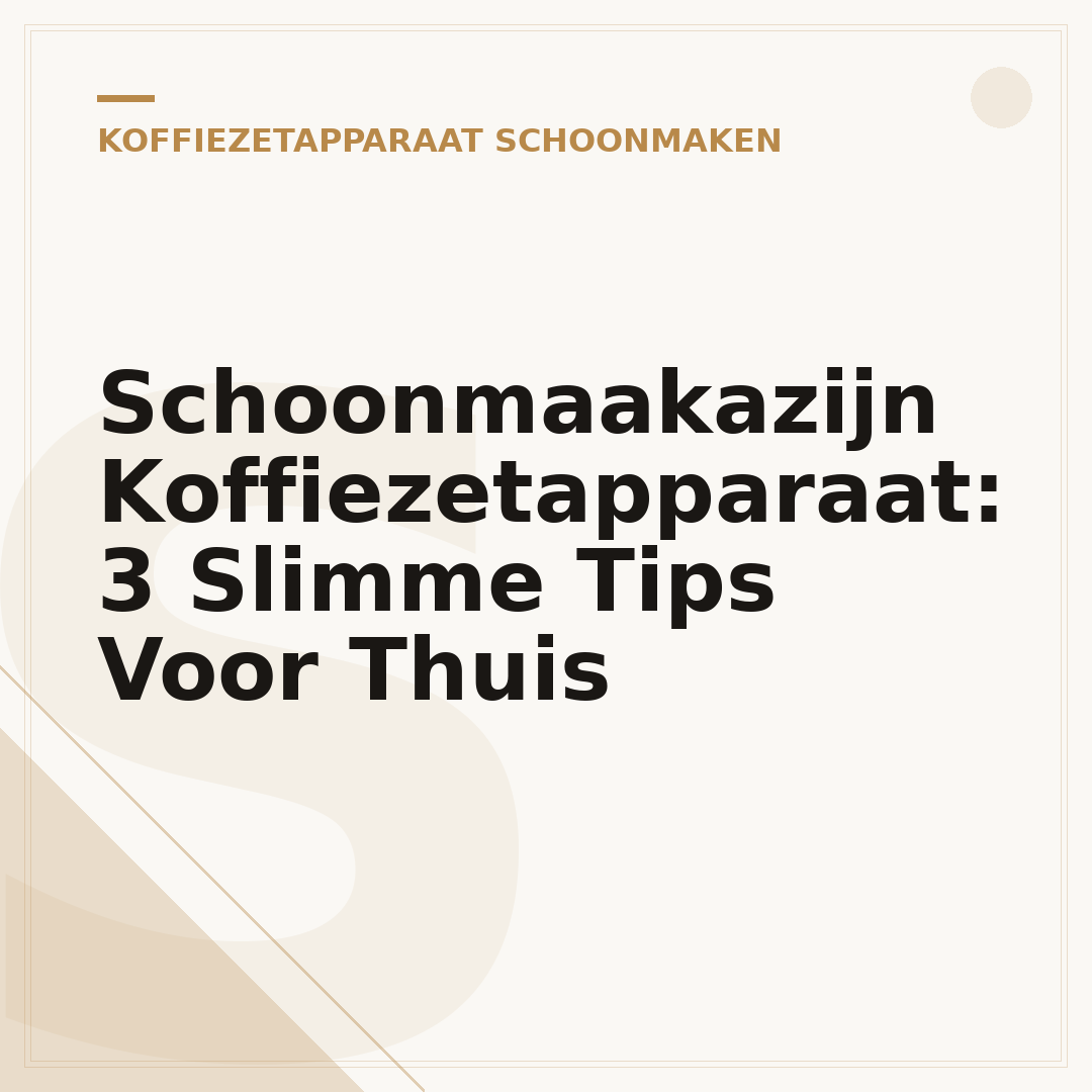Schoonmaakazijn Koffiezetapparaat: 3 Slimme Tips Voor Thuis