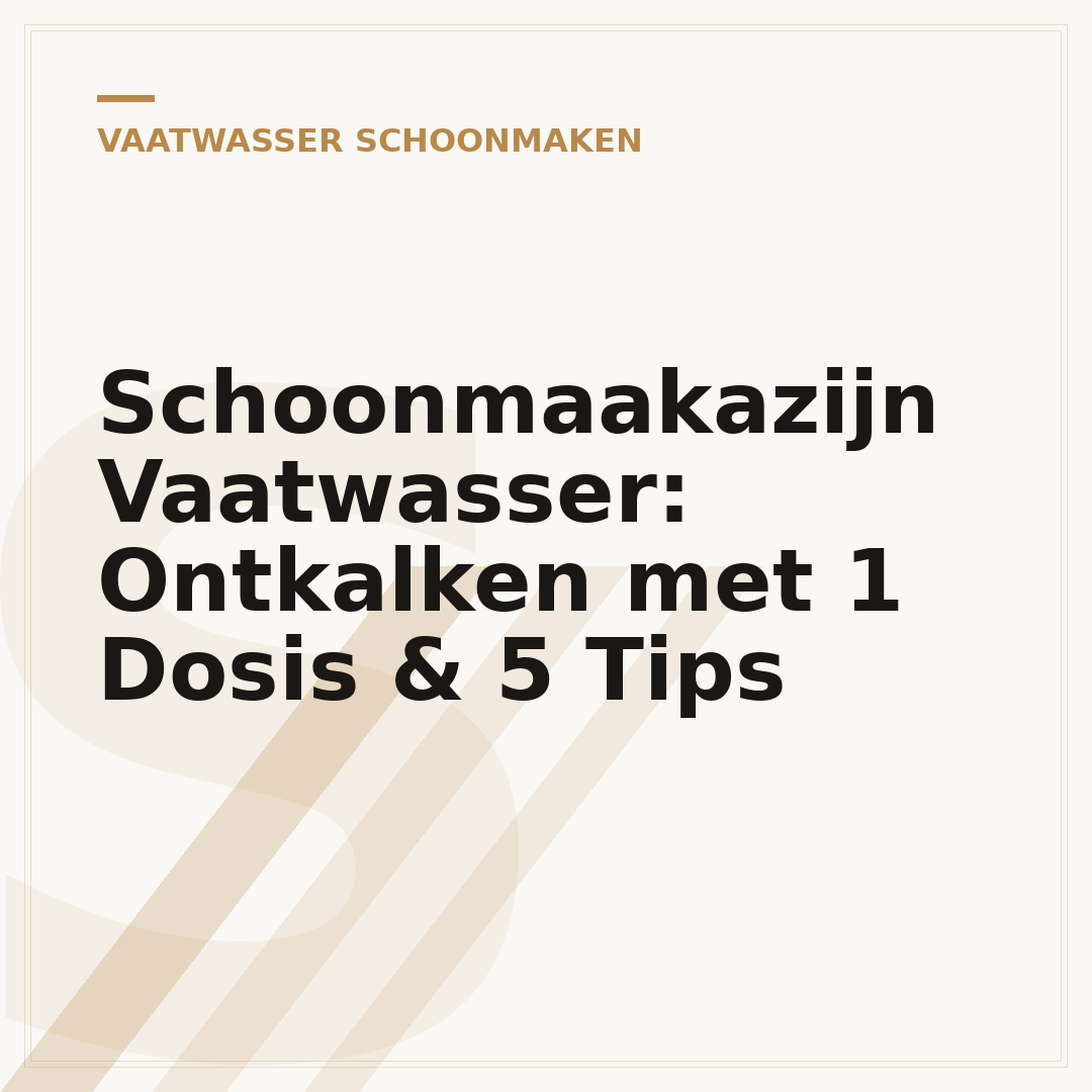 Schoonmaakazijn Vaatwasser: Ontkalken met 1 Dosis & 5 Tips