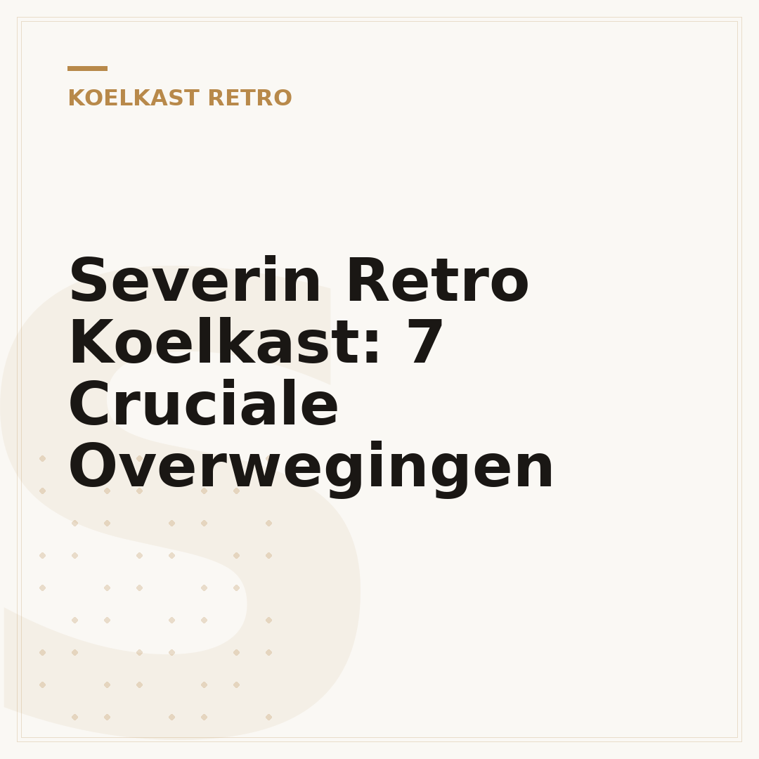 Severin Retro Koelkast: 7 Cruciale Overwegingen