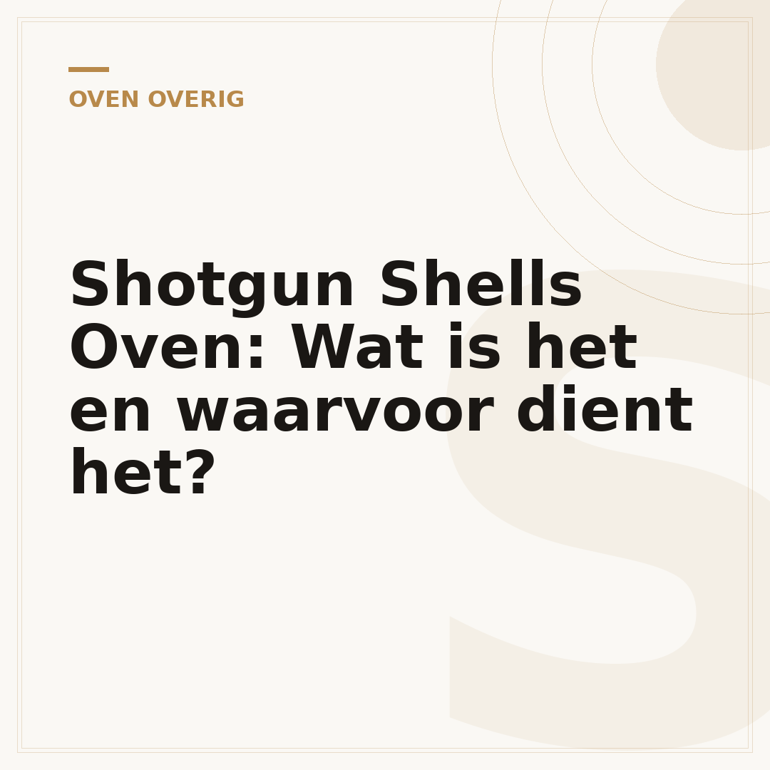 Shotgun Shells Oven: Wat is het en waarvoor dient het?