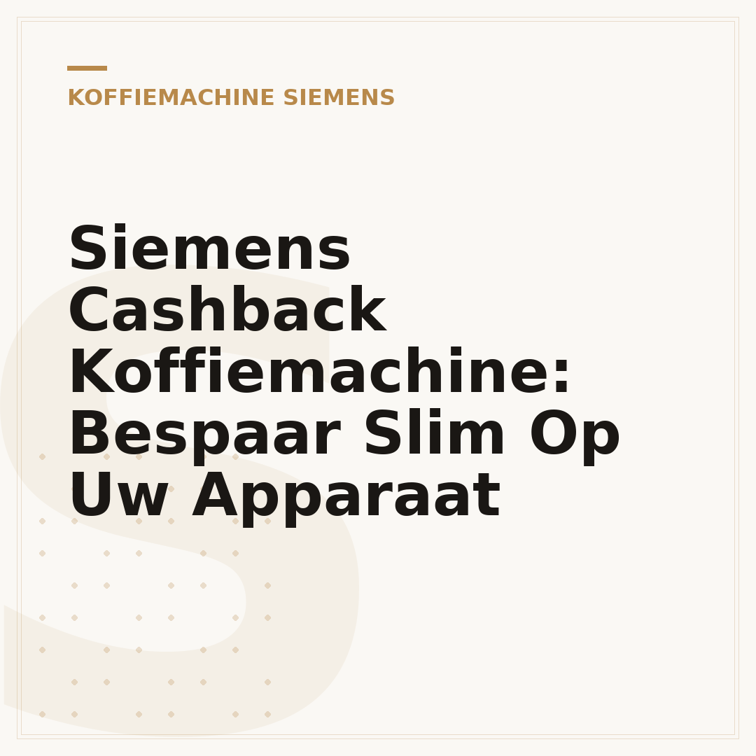 Siemens Cashback Koffiemachine: Bespaar Slim Op Uw Apparaat