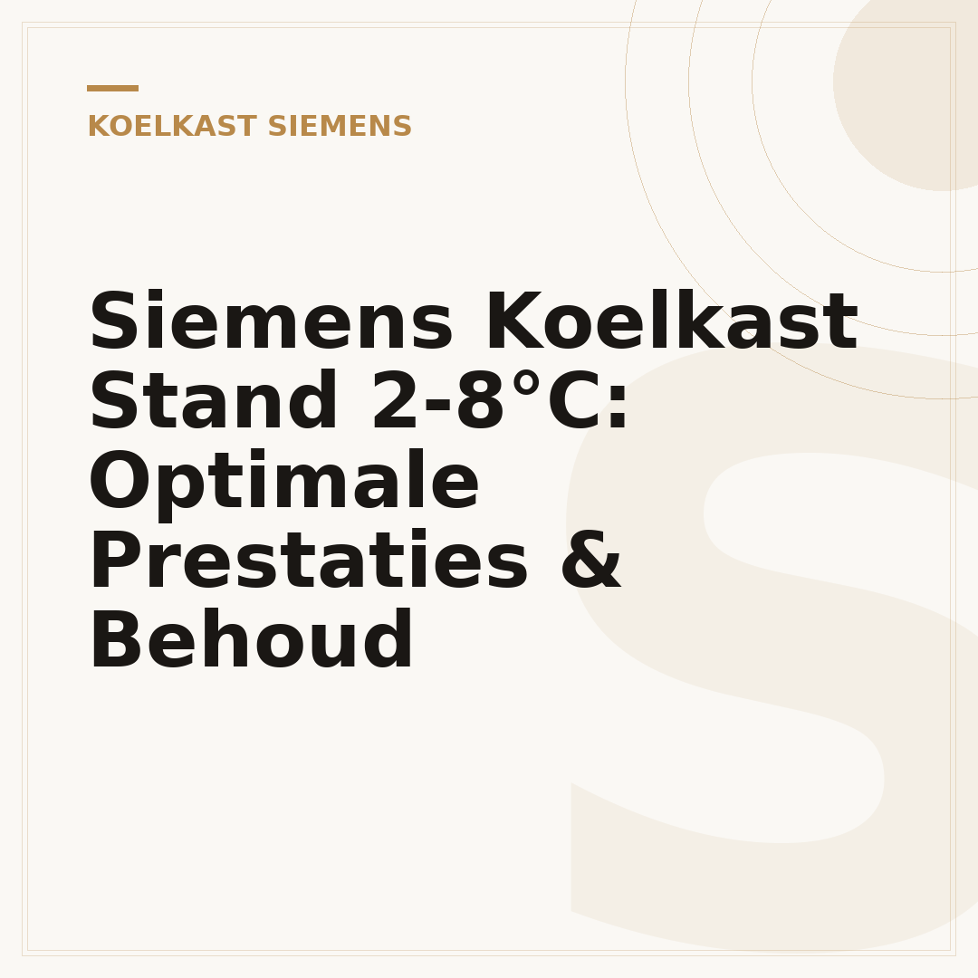 Siemens Koelkast Stand 2-8°C: Optimale Prestaties & Behoud