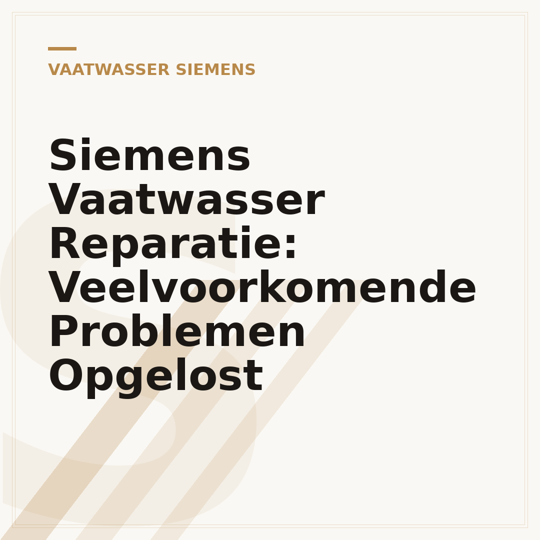 Siemens Vaatwasser Reparatie: Veelvoorkomende Problemen Opgelost