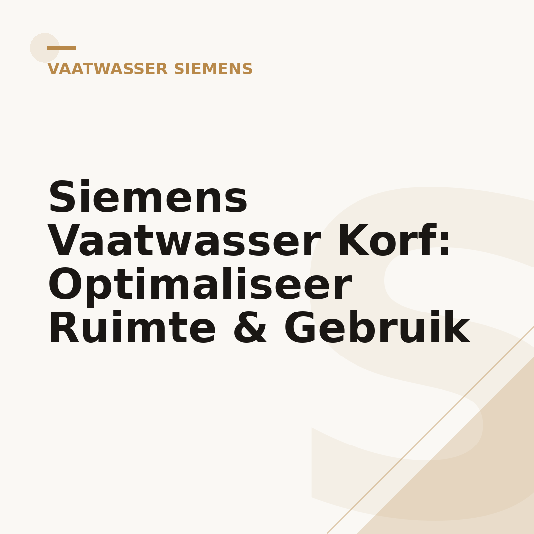 Siemens Vaatwasser Korf: Optimaliseer Ruimte & Gebruik