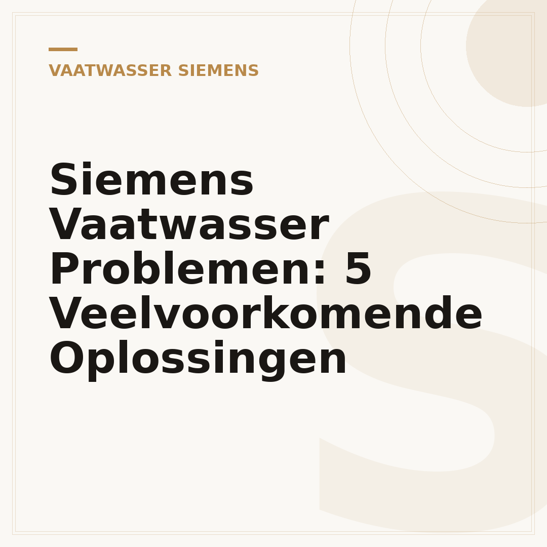 Siemens Vaatwasser Problemen: 5 Veelvoorkomende Oplossingen