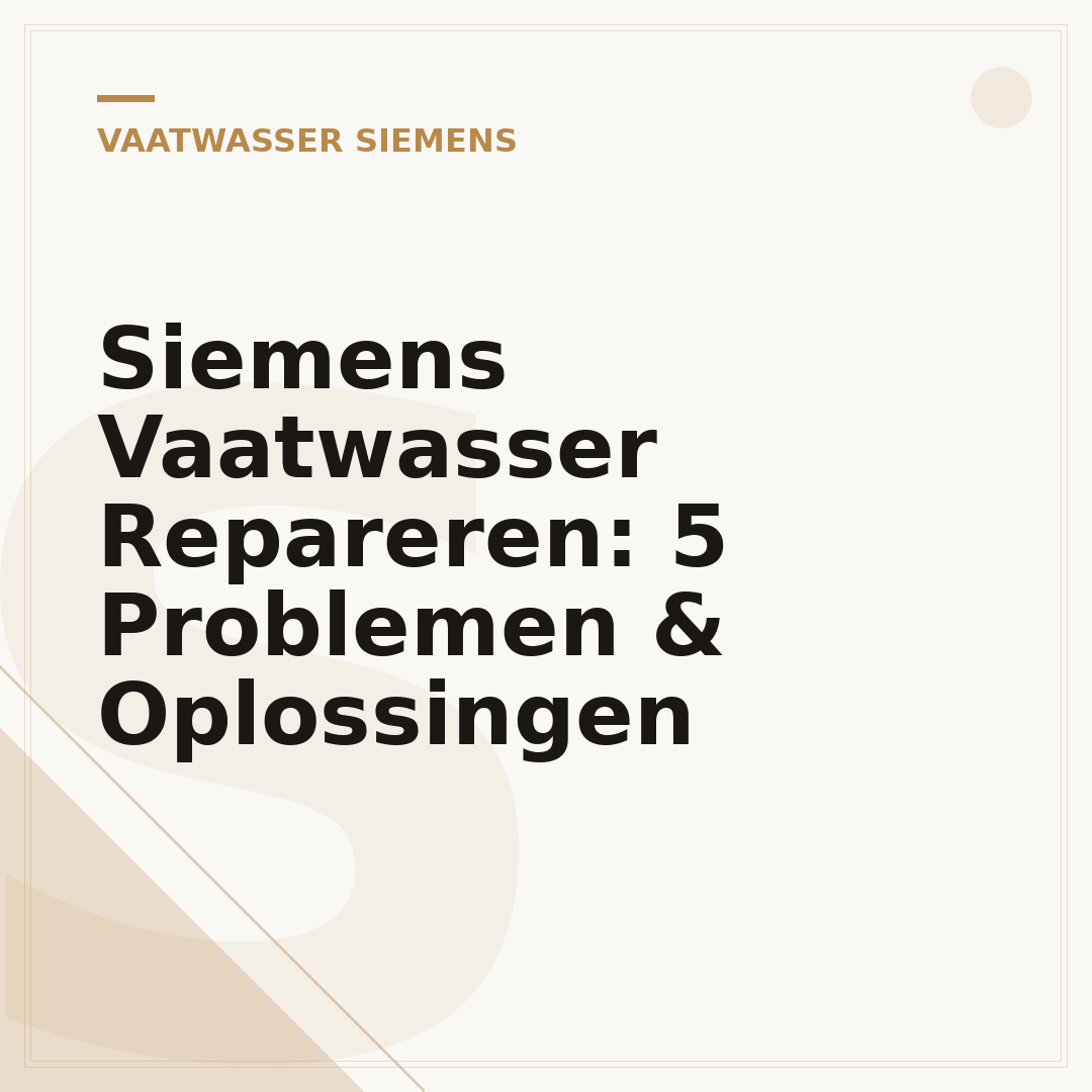 Siemens Vaatwasser Repareren: 5 Problemen & Oplossingen