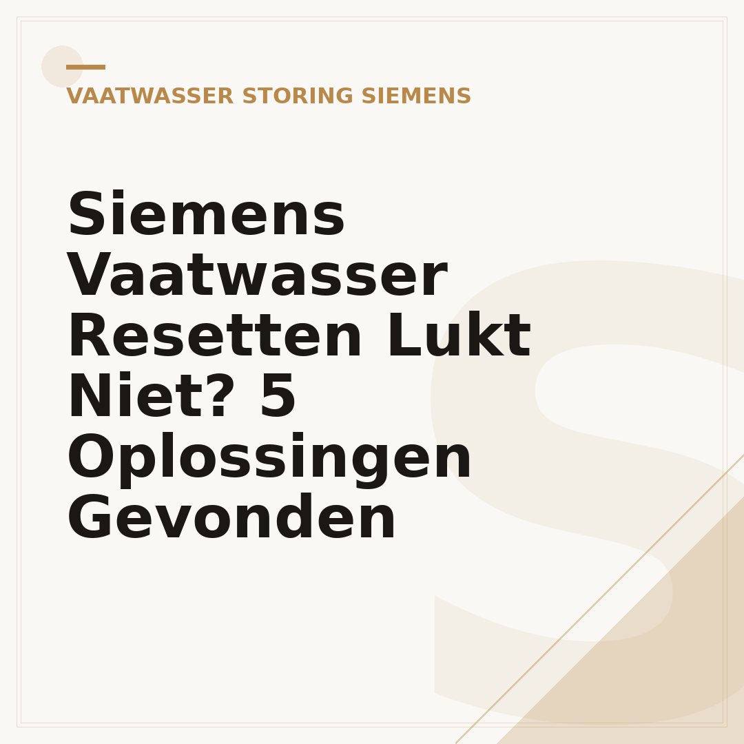 Siemens Vaatwasser Resetten Lukt Niet? 5 Oplossingen Gevonden