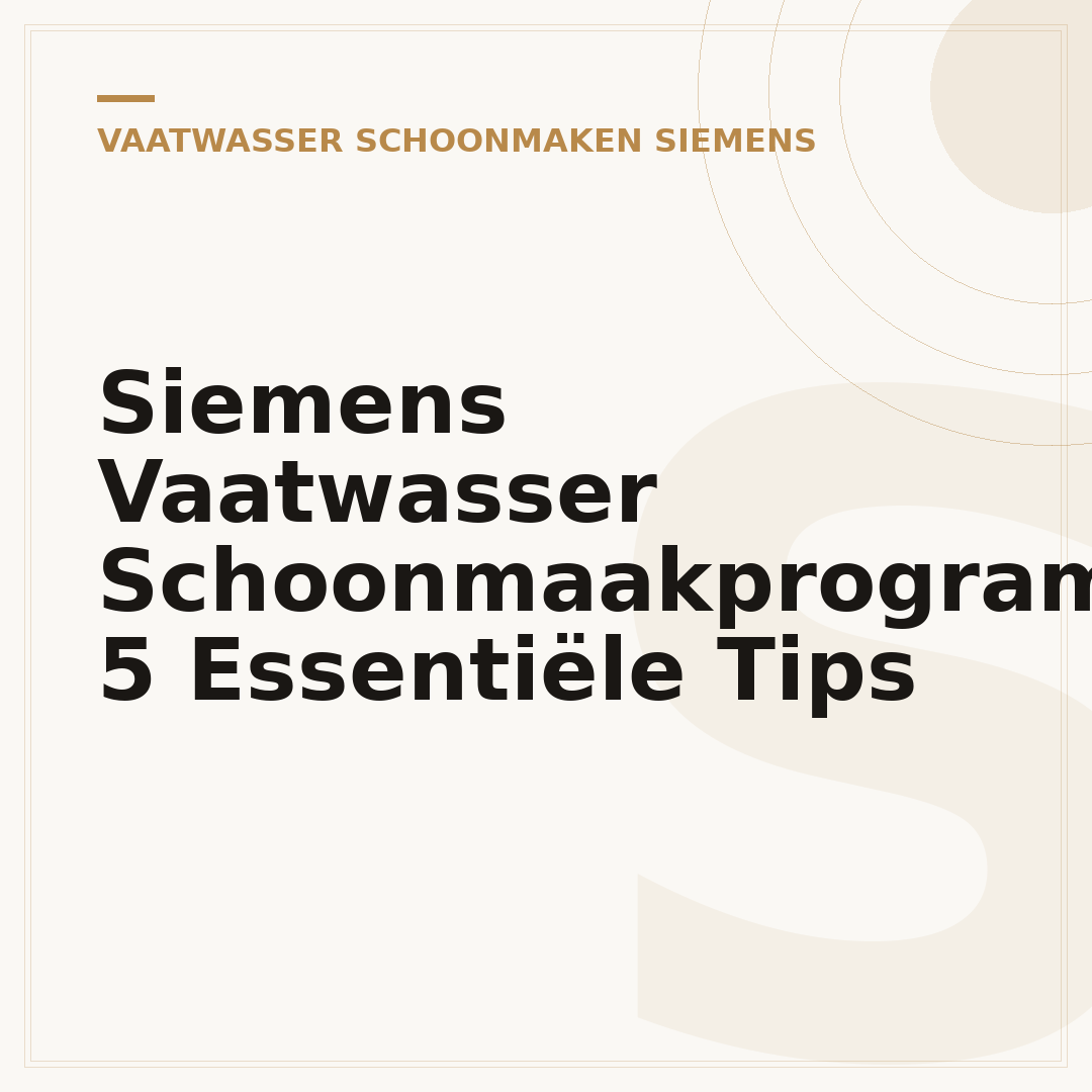 Siemens Vaatwasser Schoonmaakprogramma: 5 Essentiële Tips