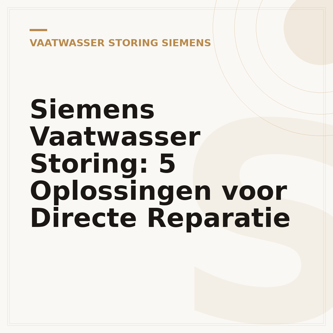 Siemens Vaatwasser Storing: 5 Oplossingen voor Directe Reparatie