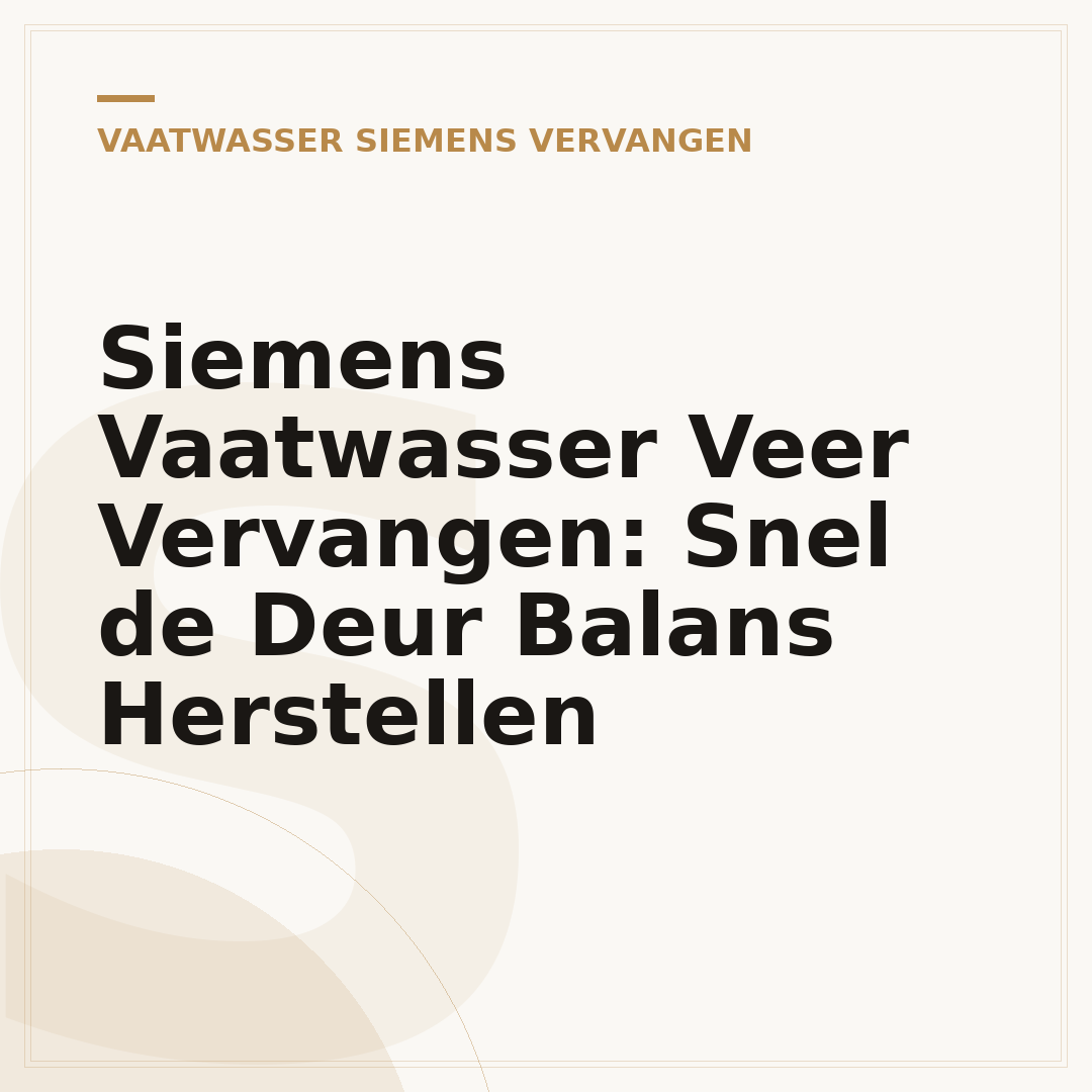 Siemens Vaatwasser Veer Vervangen: Snel de Deur Balans Herstellen