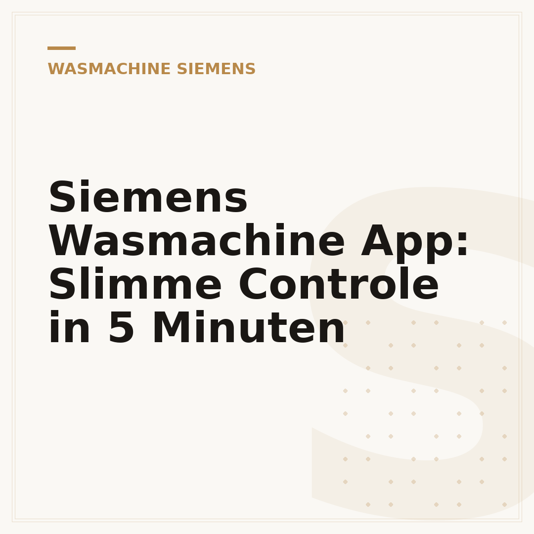 Siemens Wasmachine App: Slimme Controle in 5 Minuten