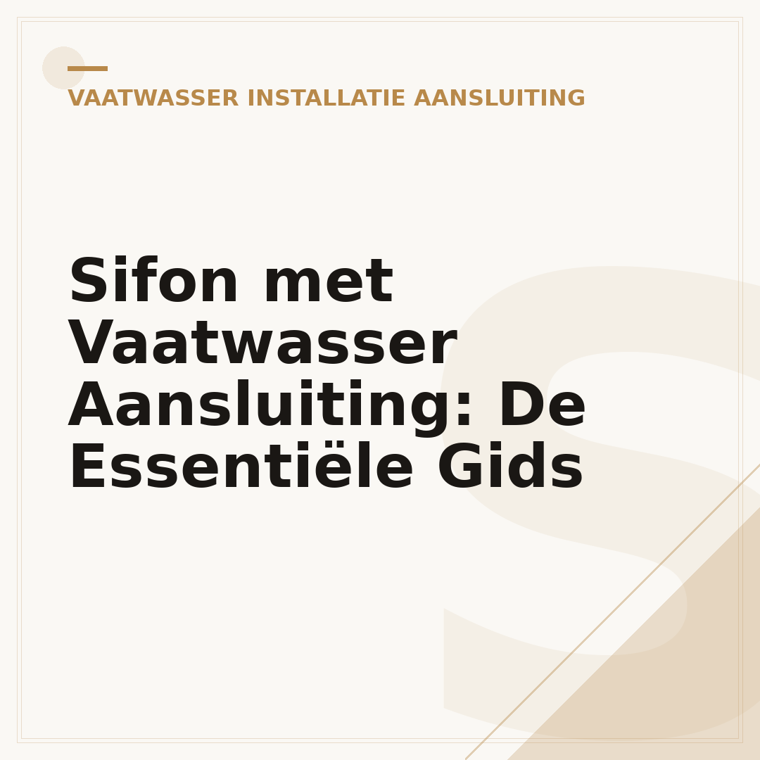 Sifon met Vaatwasser Aansluiting: De Essentiële Gids