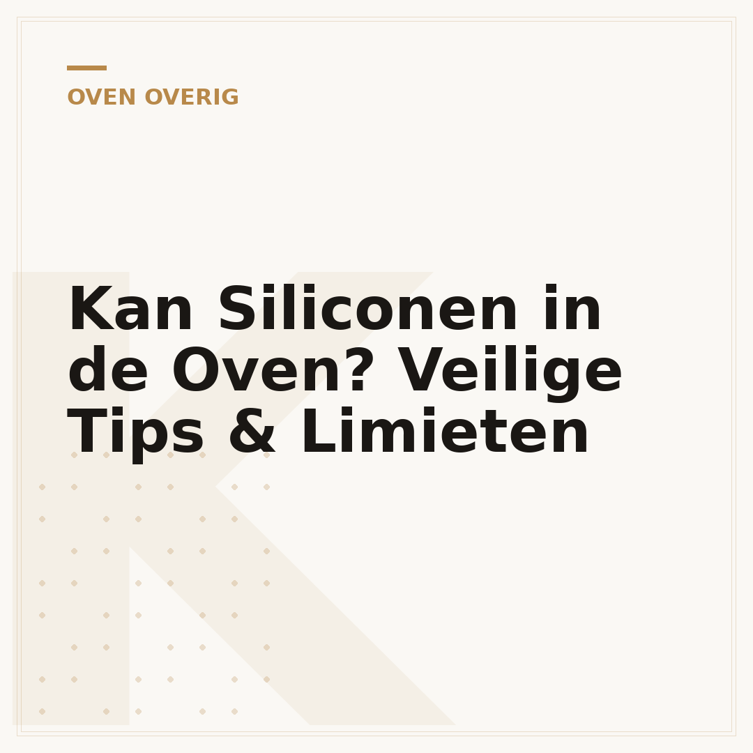 Kan Siliconen in de Oven? Veilige Tips & Limieten