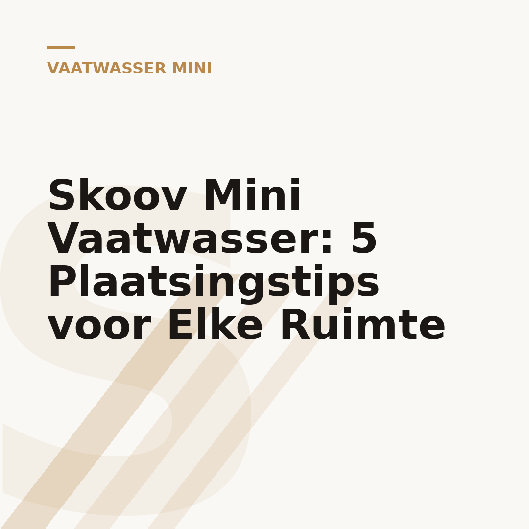 Skoov Mini Vaatwasser: 5 Plaatsingstips voor Elke Ruimte