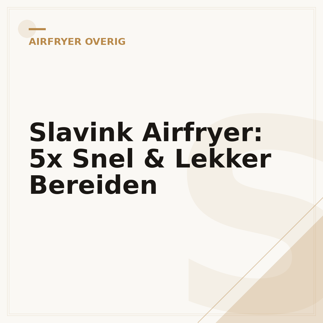 Slavink Airfryer: 5x Snel & Lekker Bereiden