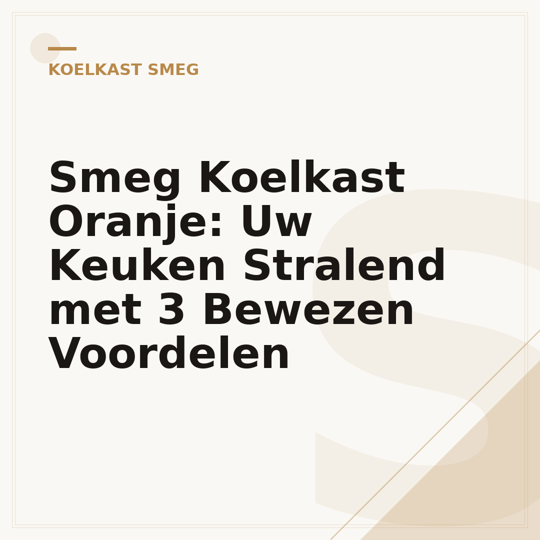 Smeg Koelkast Oranje: Uw Keuken Stralend met 3 Bewezen Voordelen