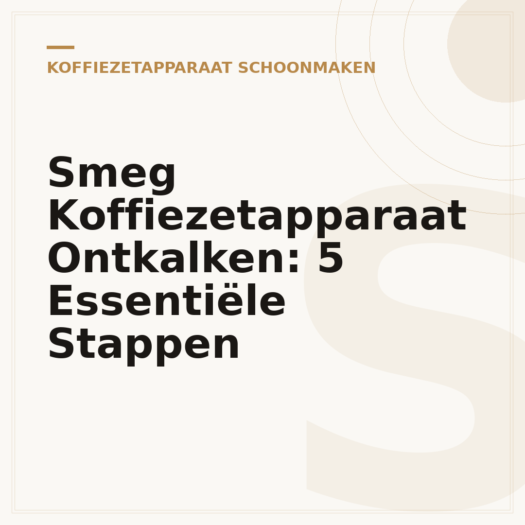 Smeg Koffiezetapparaat Ontkalken: 5 Essentiële Stappen