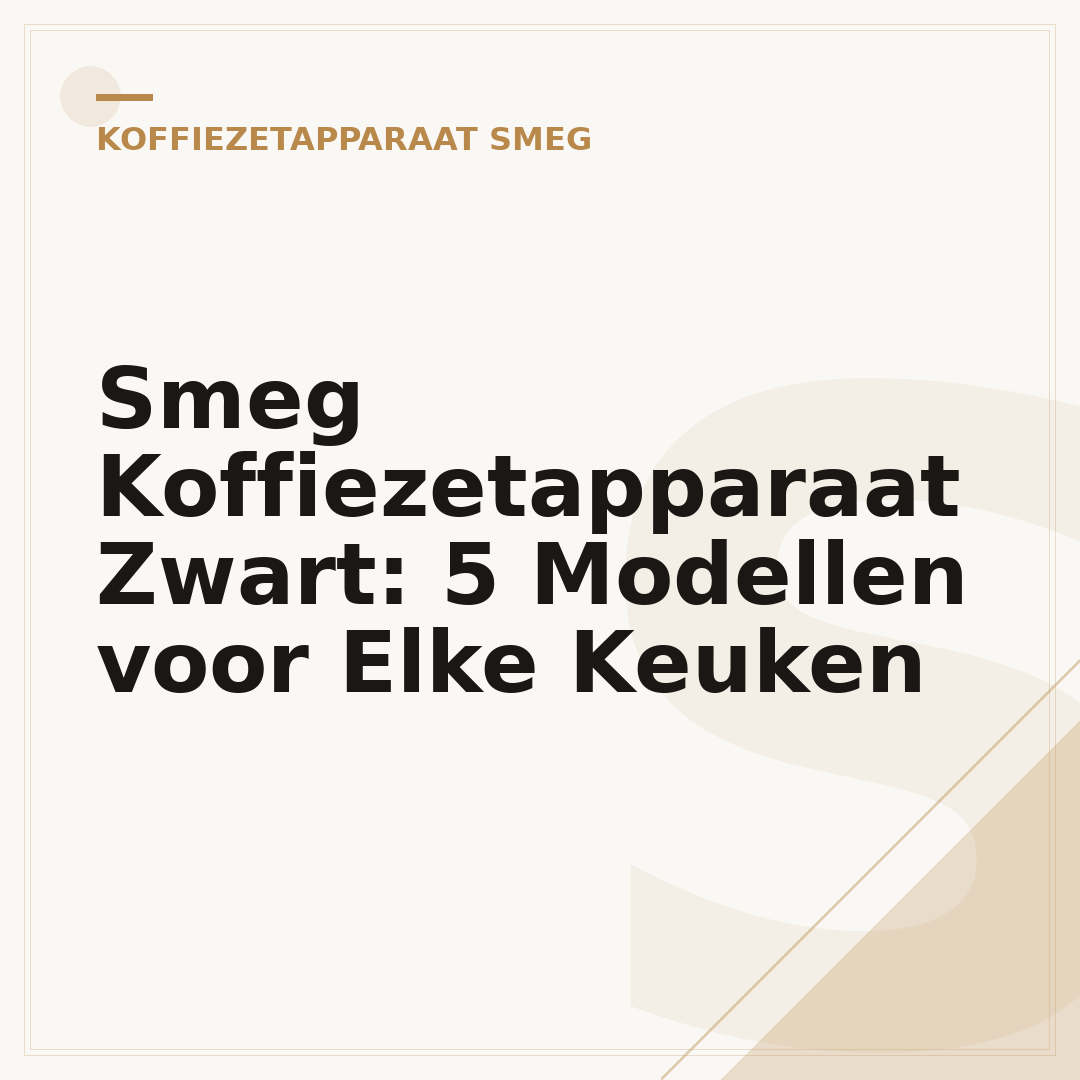 Smeg Koffiezetapparaat Zwart: 5 Modellen voor Elke Keuken