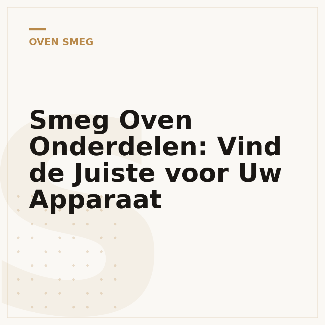 Smeg Oven Onderdelen: Vind de Juiste voor Uw Apparaat