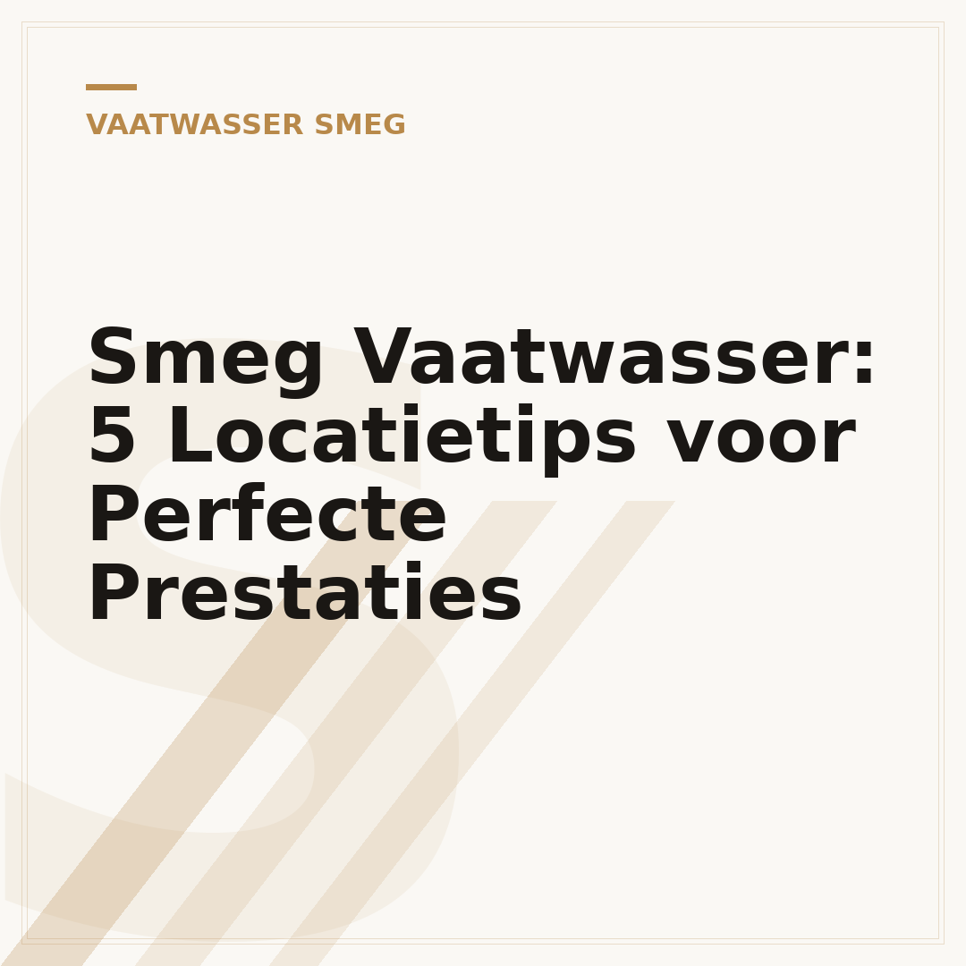 Smeg Vaatwasser: 5 Locatietips voor Perfecte Prestaties