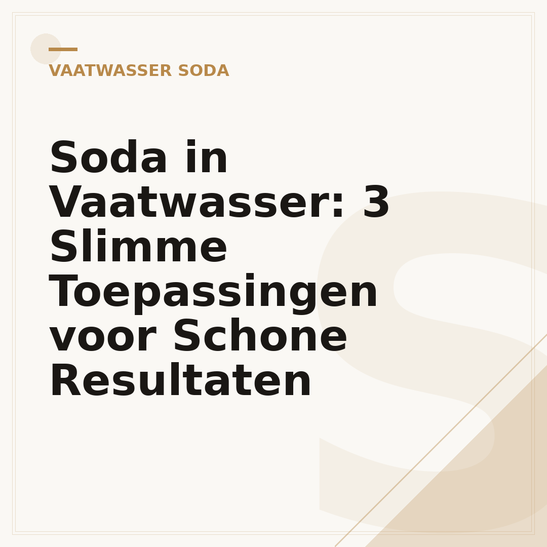 Soda in Vaatwasser: 3 Slimme Toepassingen voor Schone Resultaten