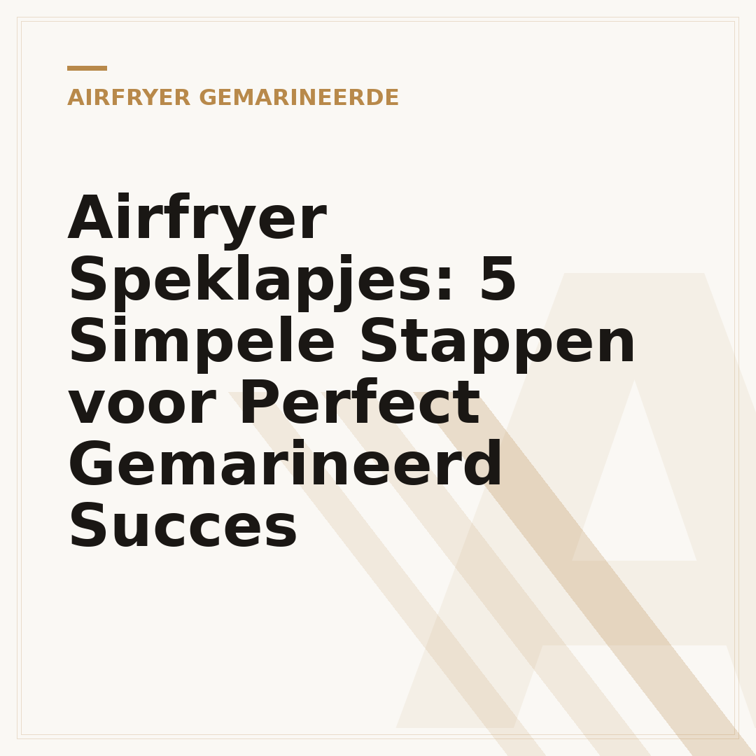 Airfryer Speklapjes: 5 Simpele Stappen voor Perfect Gemarineerd Succes