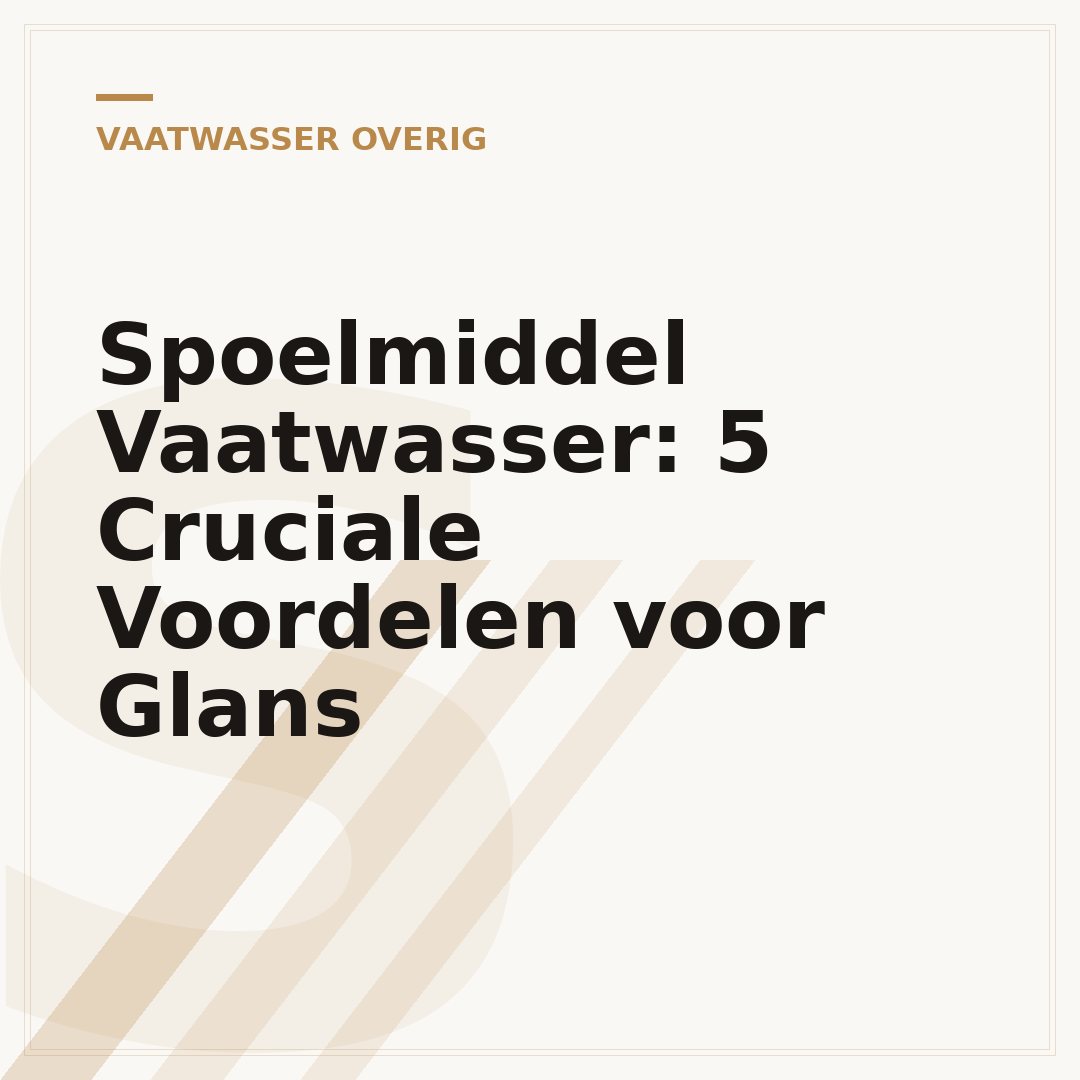Spoelmiddel Vaatwasser: 5 Cruciale Voordelen voor Glans