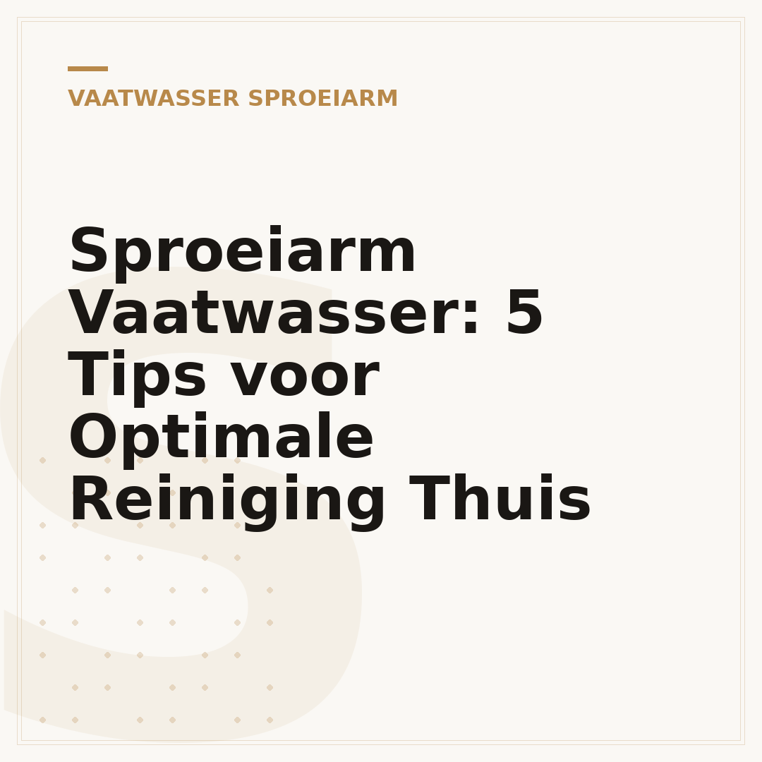 Sproeiarm Vaatwasser: 5 Tips voor Optimale Reiniging Thuis