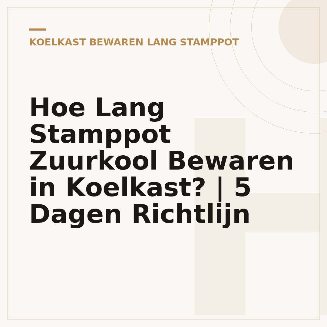 Hoe Lang Stamppot Zuurkool Bewaren in Koelkast? | 5 Dagen Richtlijn