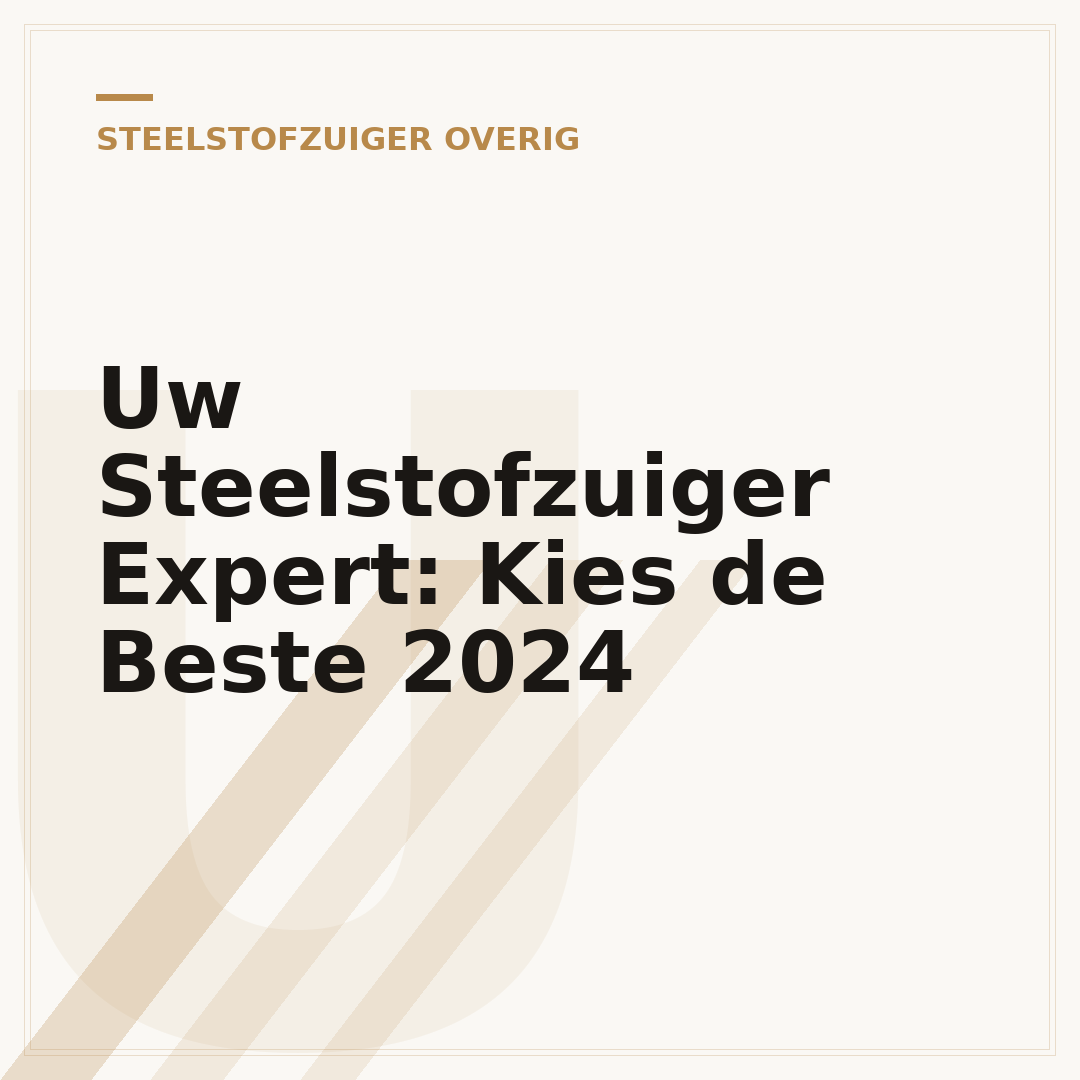 Uw Steelstofzuiger Expert: Kies de Beste 2024