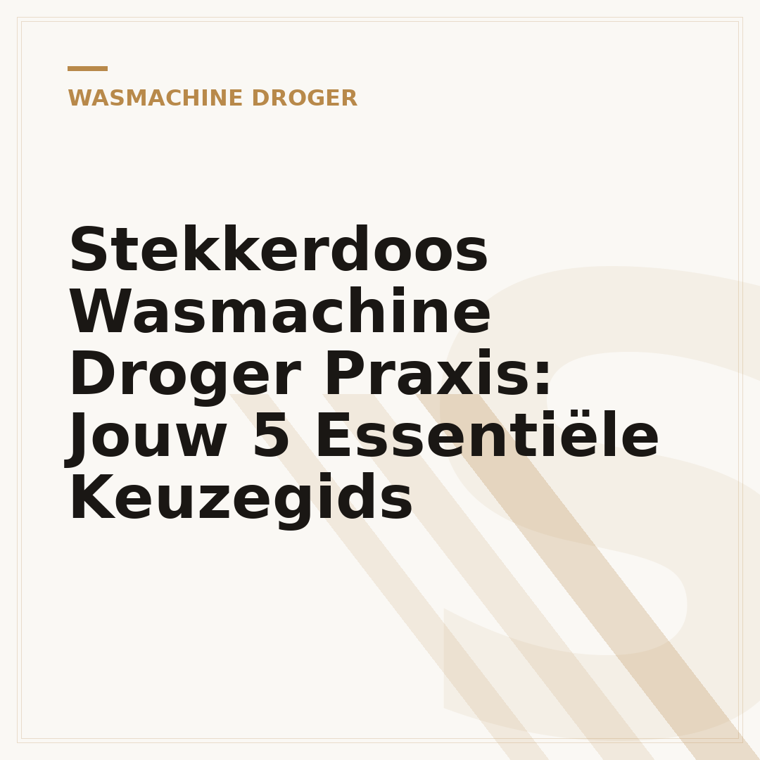 Stekkerdoos Wasmachine Droger Praxis: Jouw 5 Essentiële Keuzegids