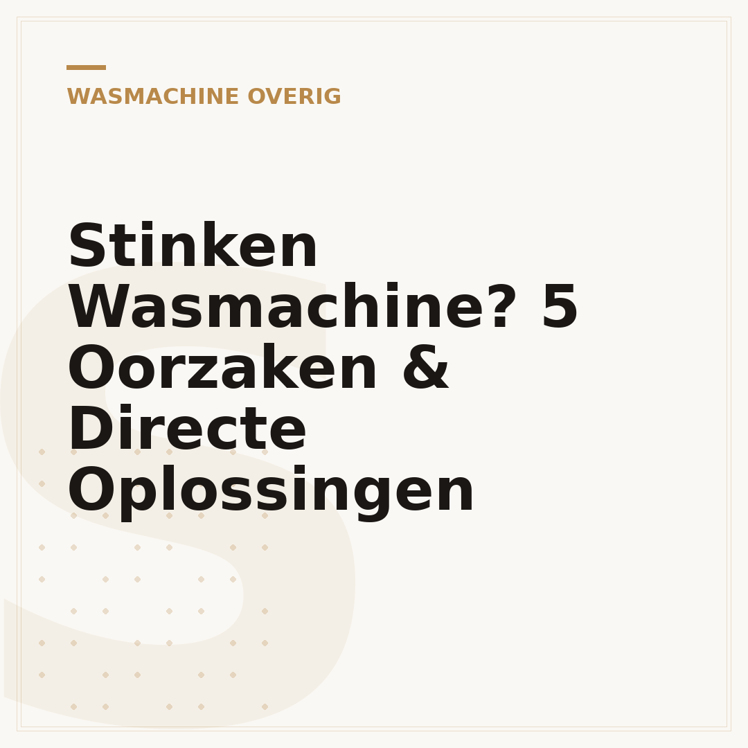 Stinken Wasmachine? 5 Oorzaken & Directe Oplossingen
