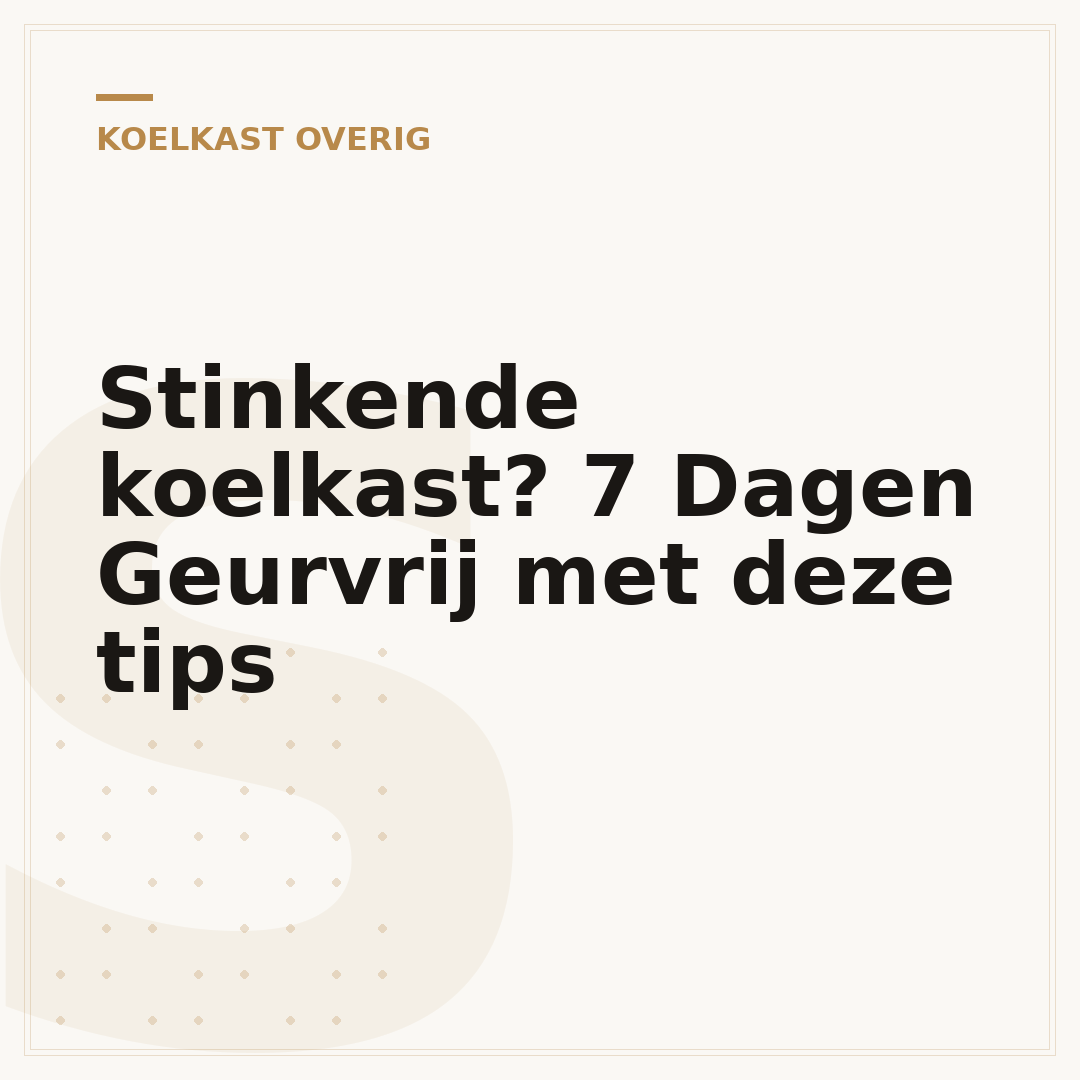 Stinkende koelkast? 7 Dagen Geurvrij met deze tips